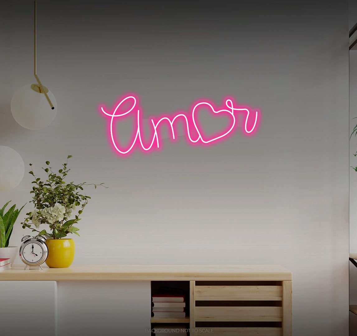 Amor O as a heart LED neon