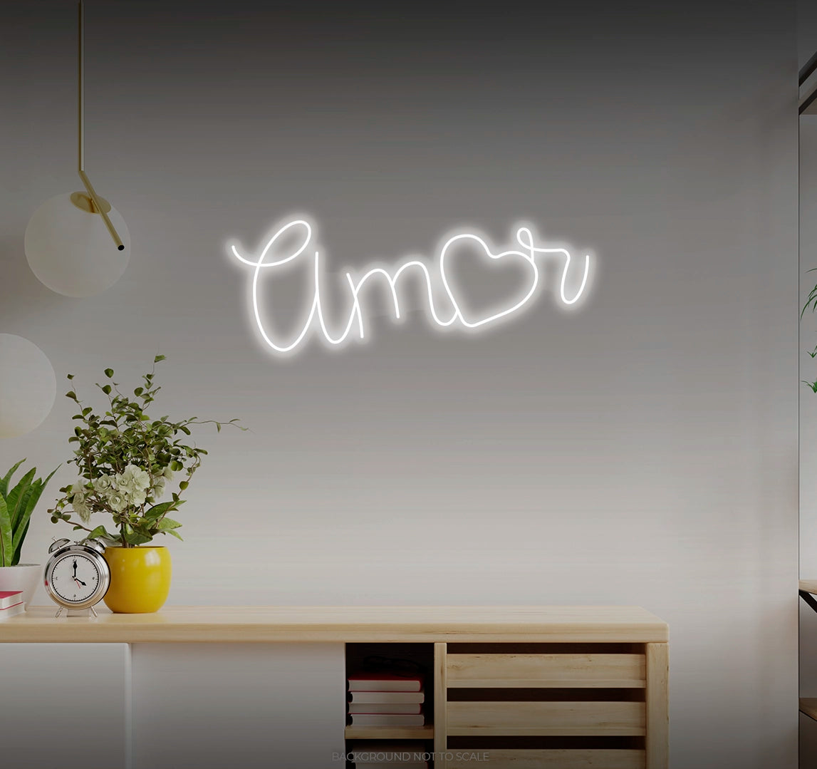 Amor O as a heart LED neon