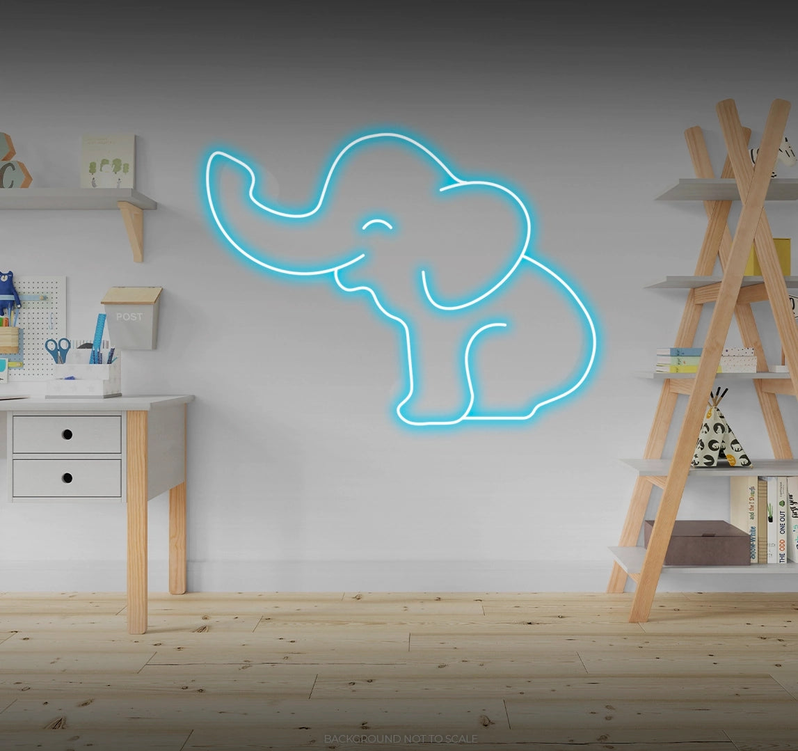 Baby elephant LED neon