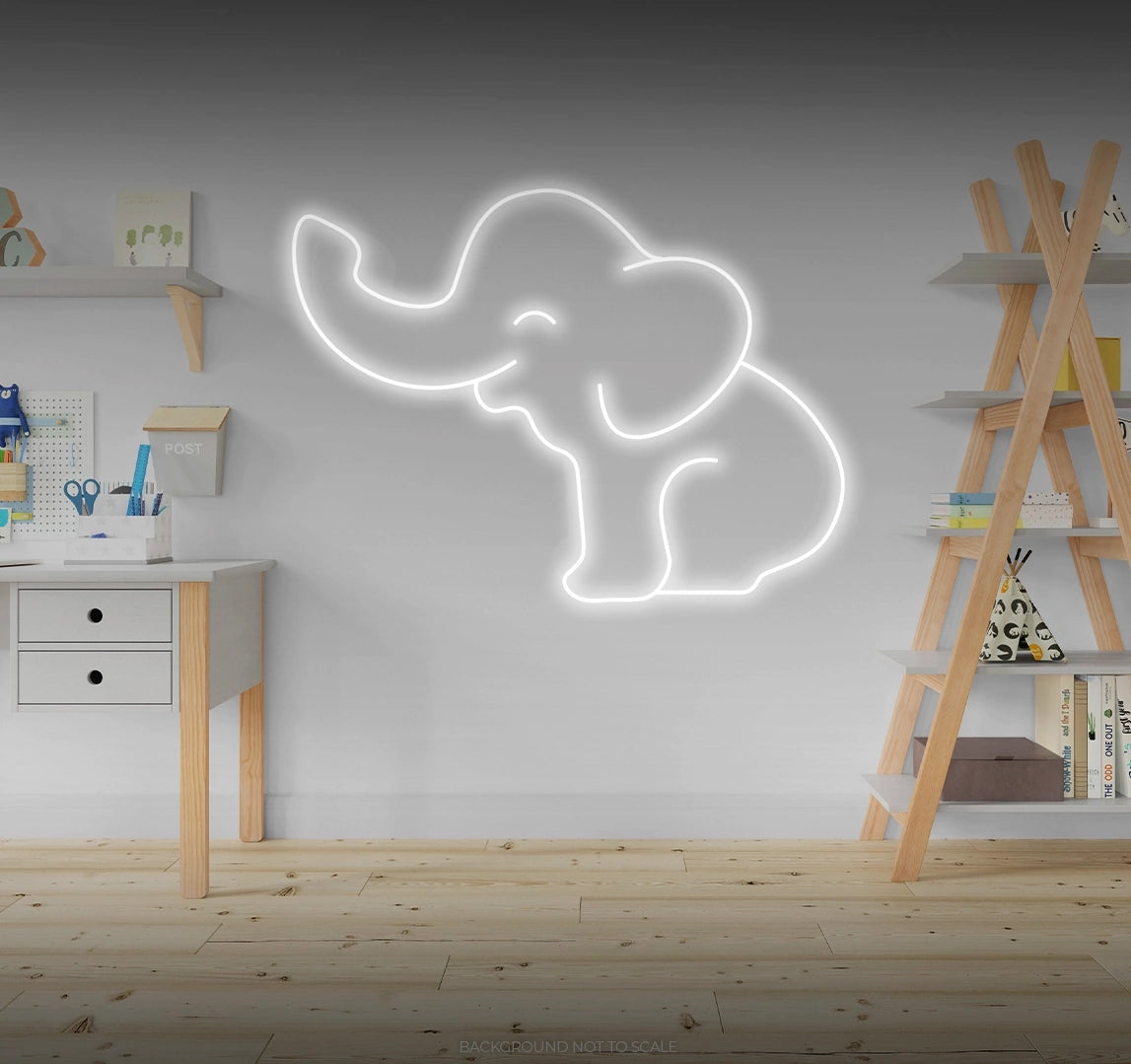 Baby elephant LED neon