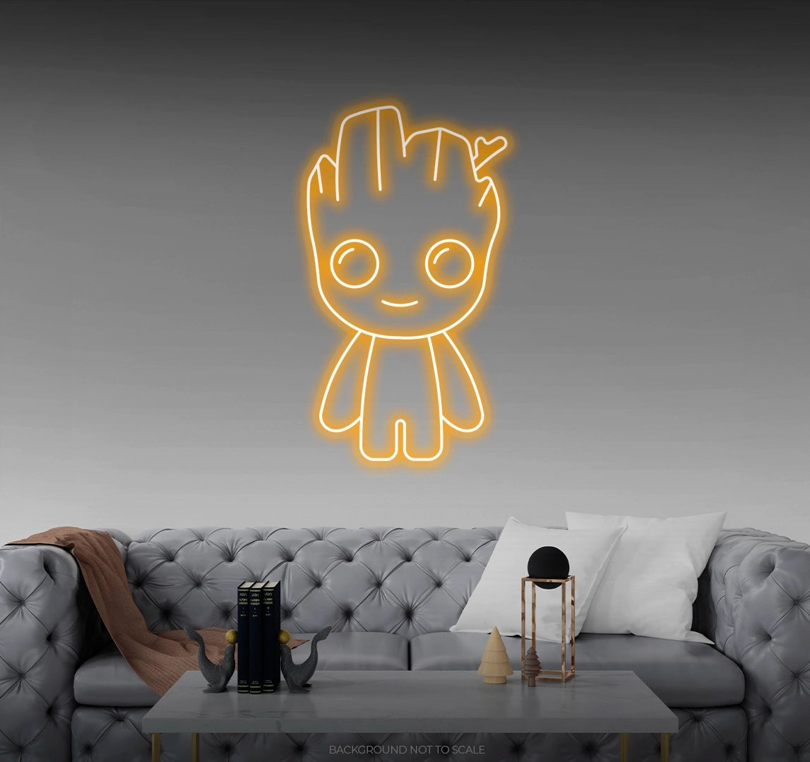 Baby groot LED neon