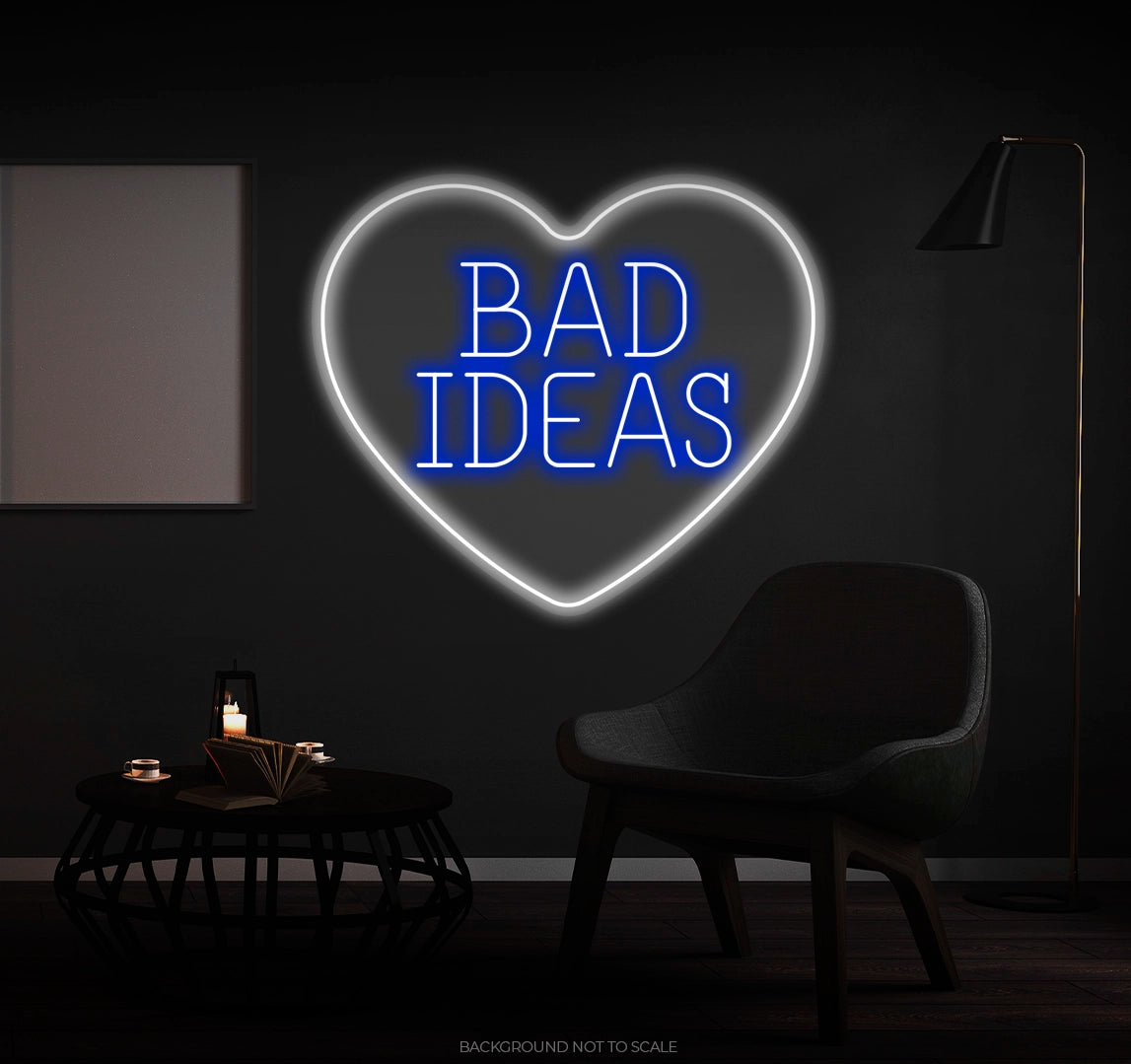 Bad ideas heart Ledneon