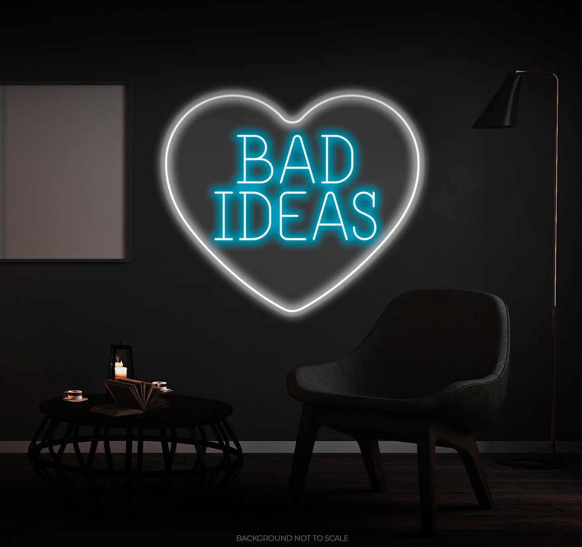 Bad ideas heart Ledneon