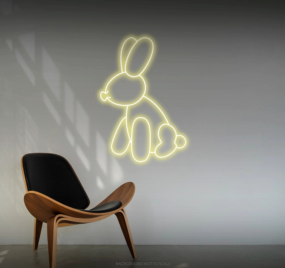 Balloon rabbit LED neon