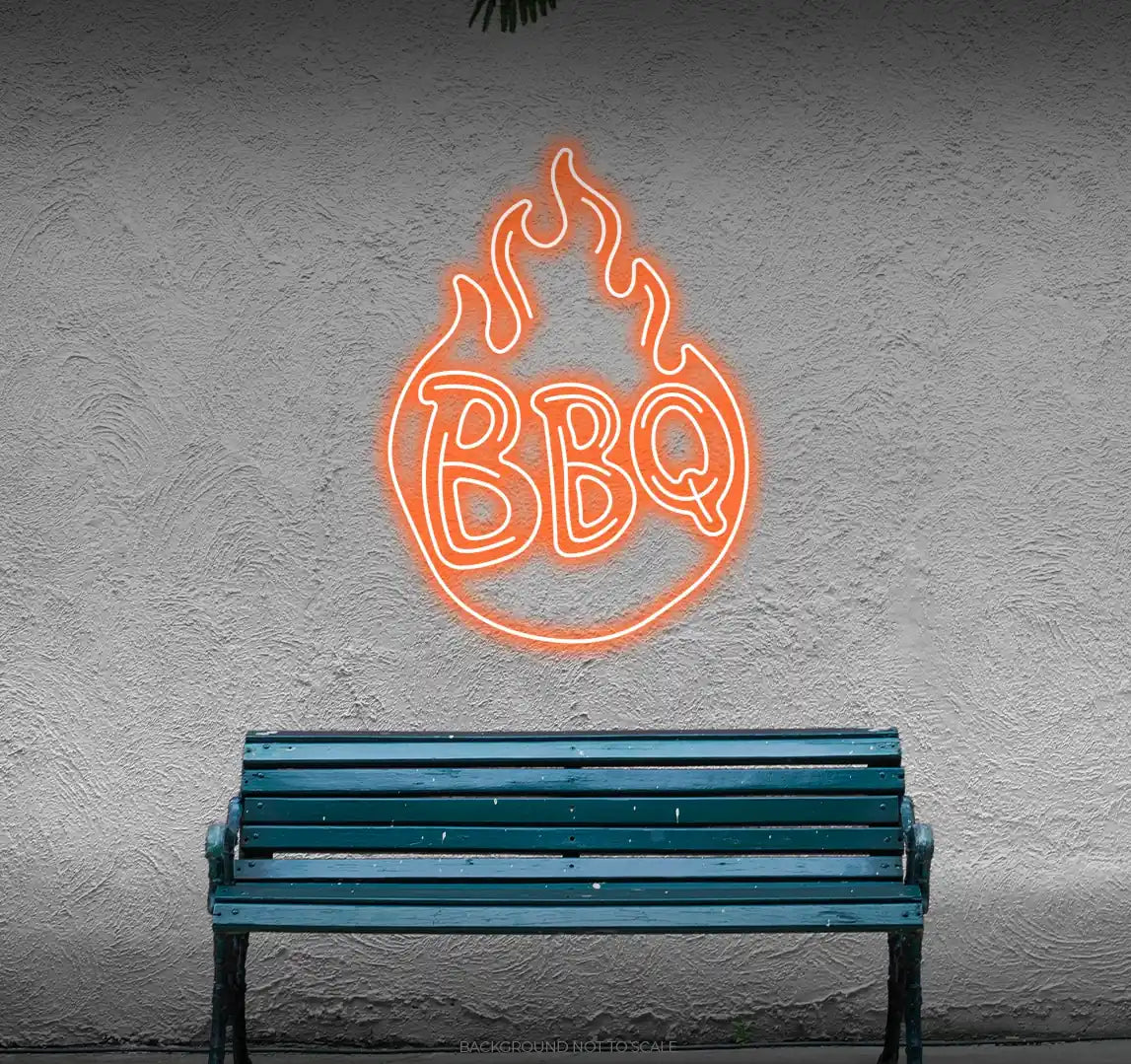 BBQ fire ledneon