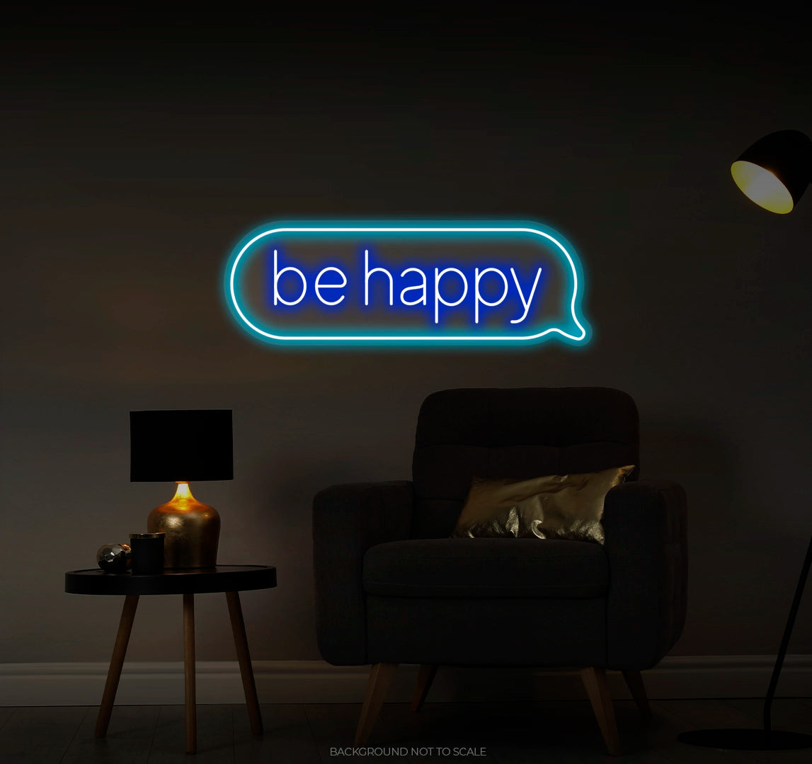 Be Happy Message LED neon