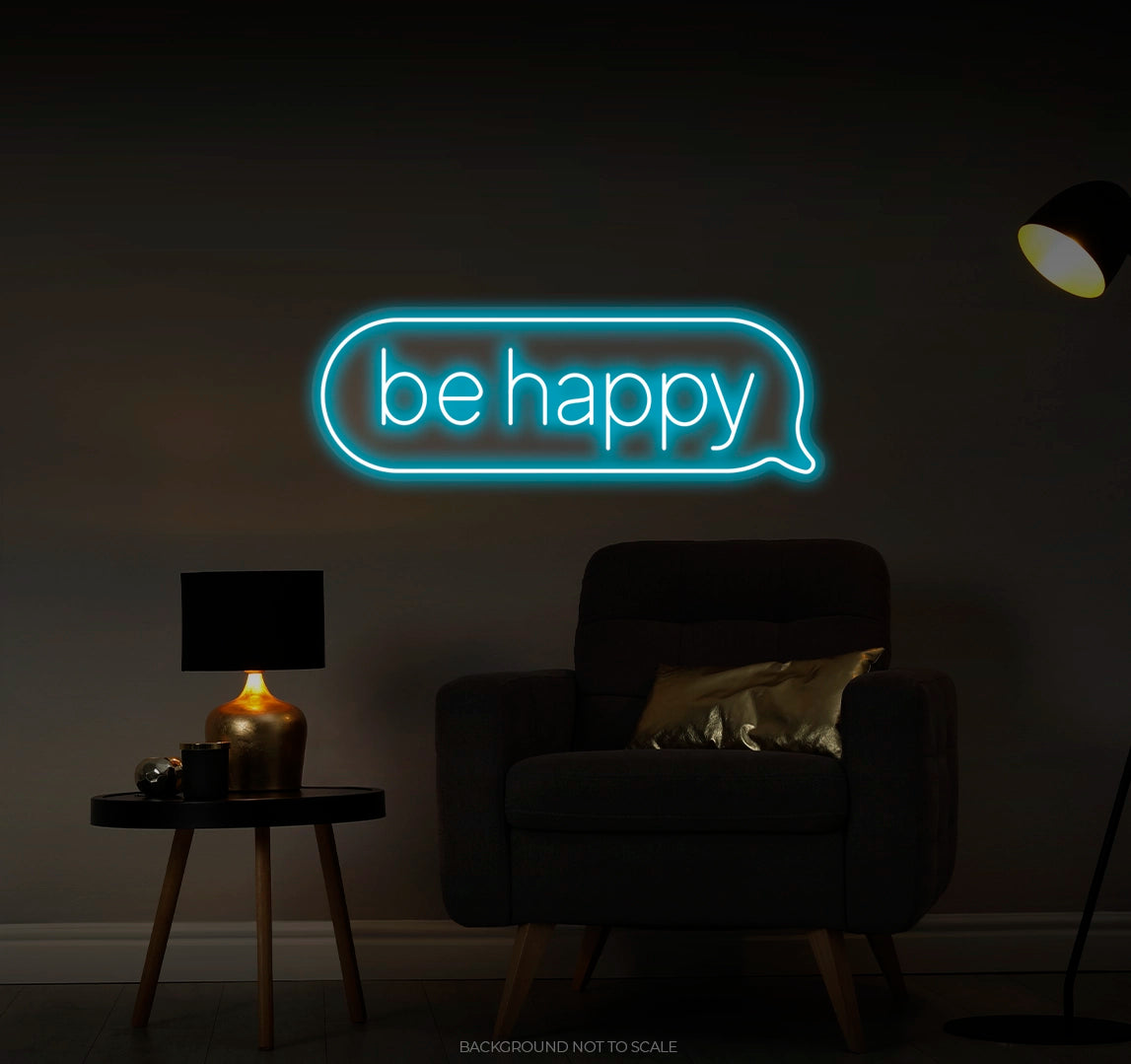 Be Happy Message LED neon