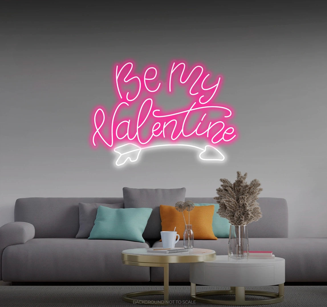 Be mine valentine arrow LED neon