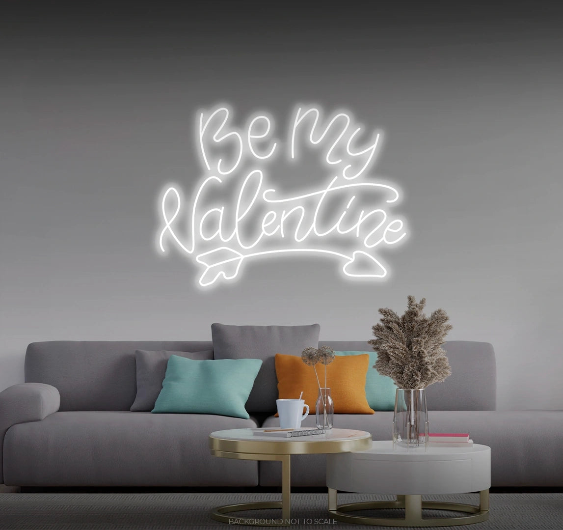 Be mine valentine arrow LED neon