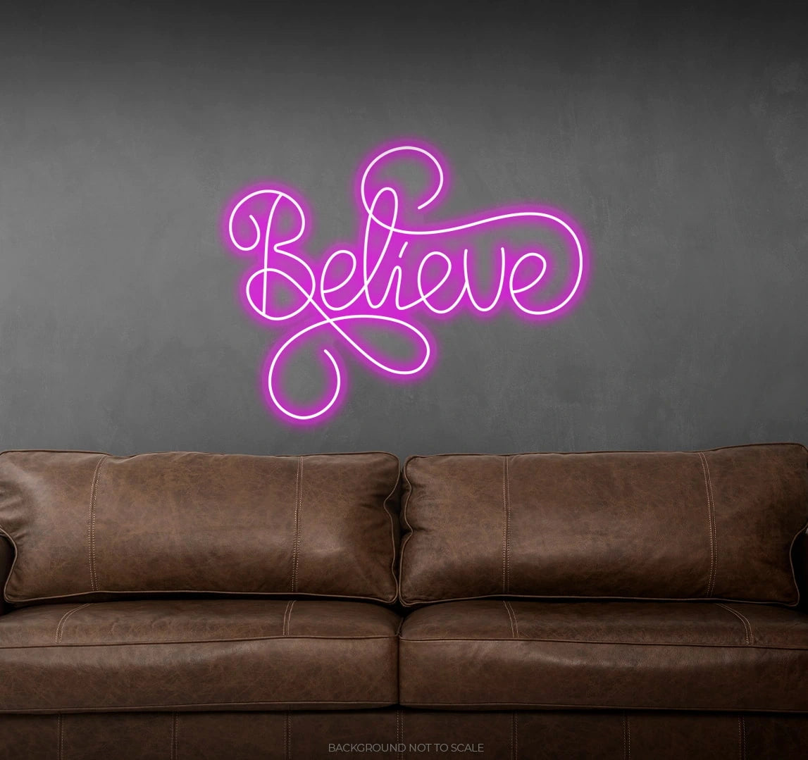 Believe hanwriting LED neon