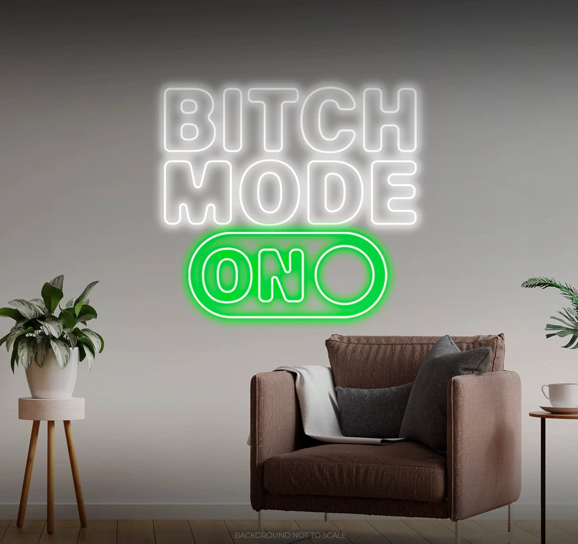 Bitch mode on button LED neon