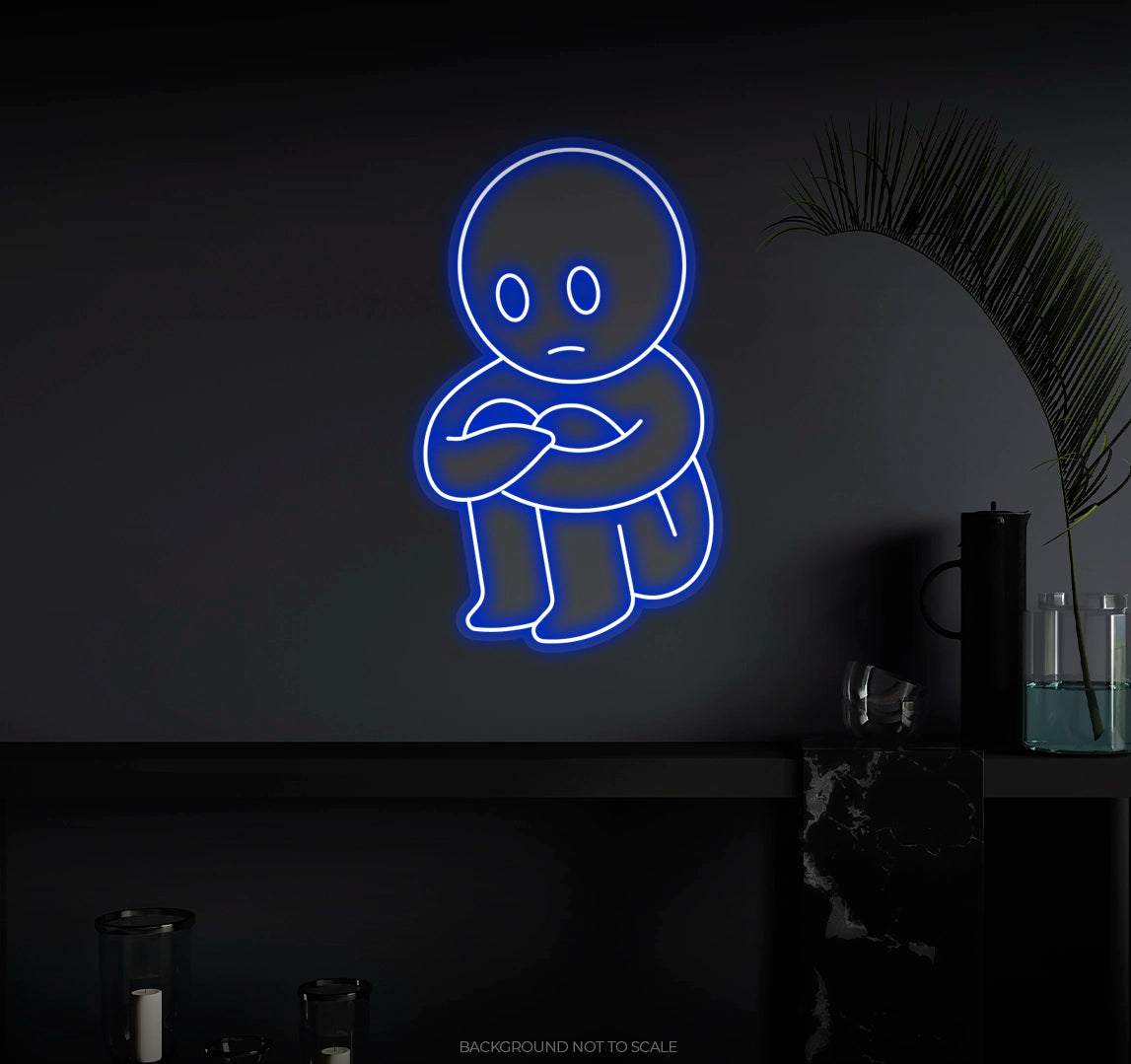 Bored man Ledneon