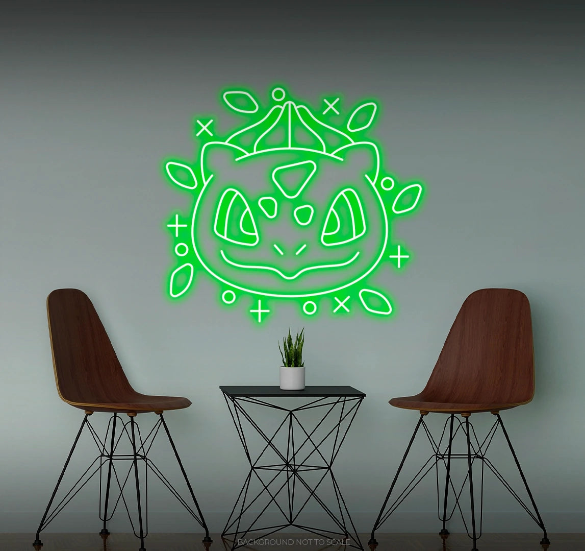 Bulbasaur icon LED neon