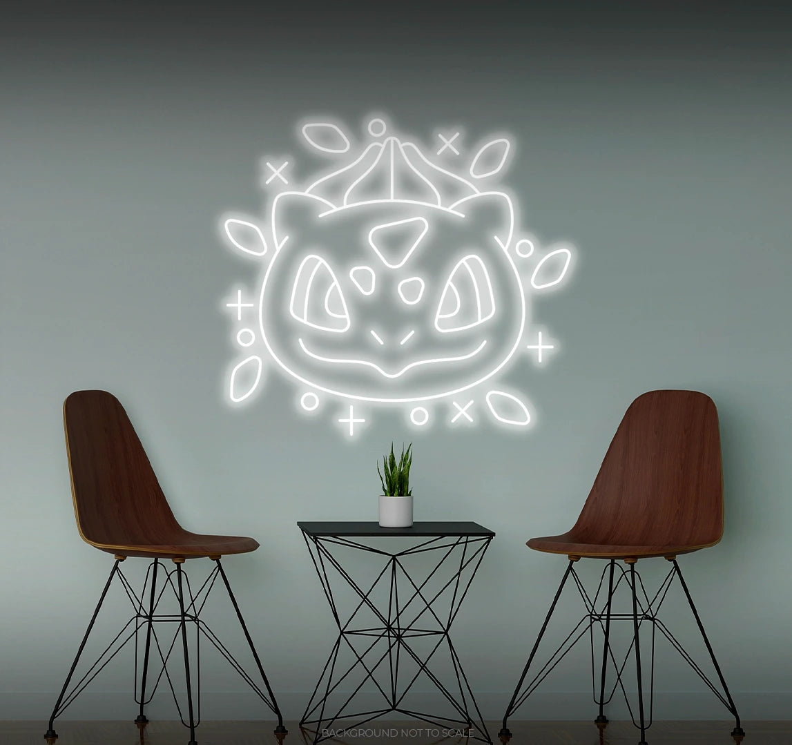 Bulbasaur icon LED neon