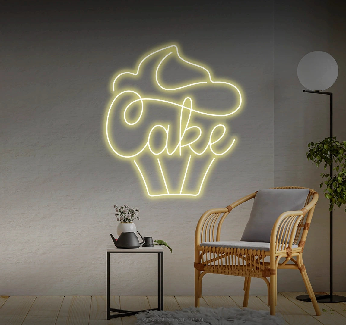 Cake cupcake LED neon