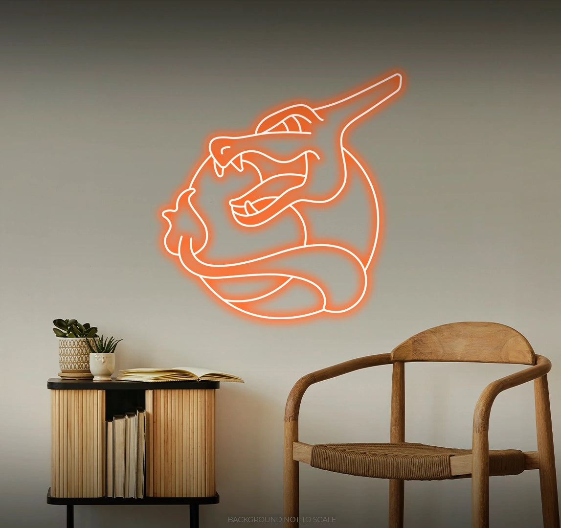 Charizard logo LED neon