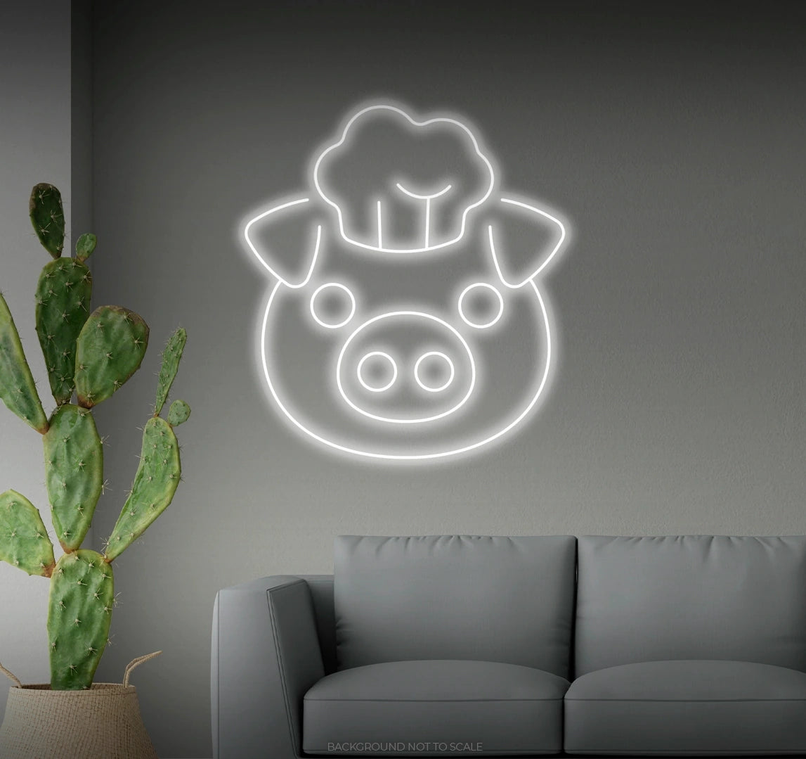 Chef pig LED neon