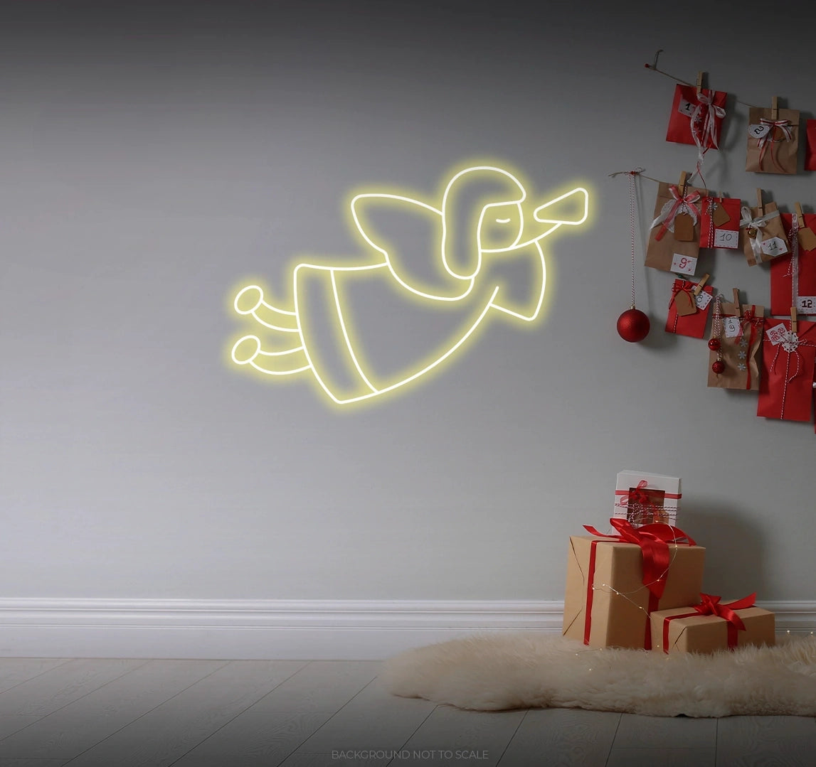 Christmas angel LED neon