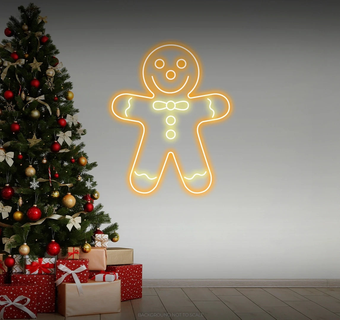 Christmas cookie man LED neon