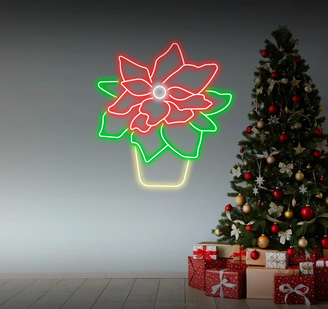 Christmas flower LED neon