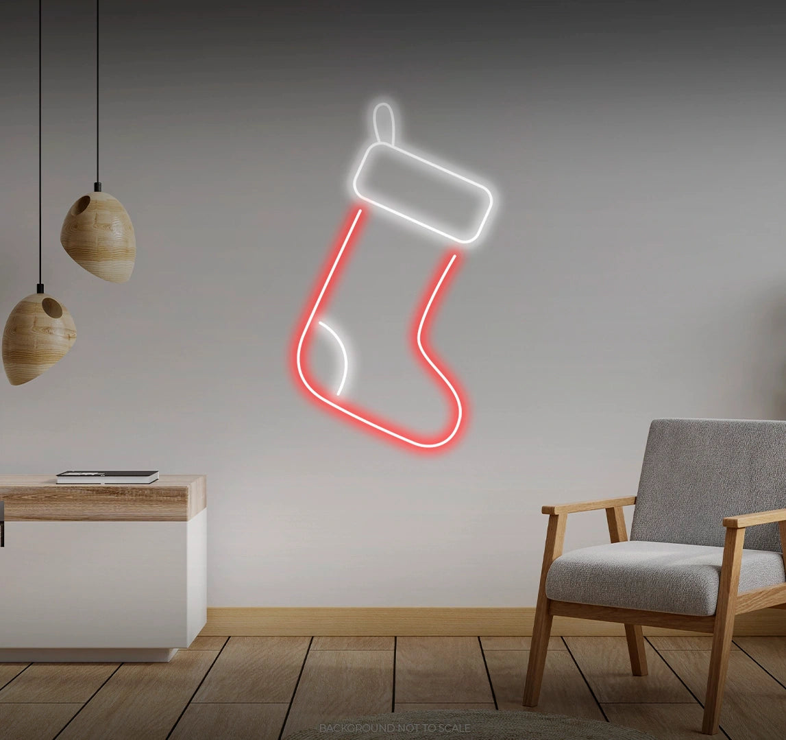 Christmas sock LED neon