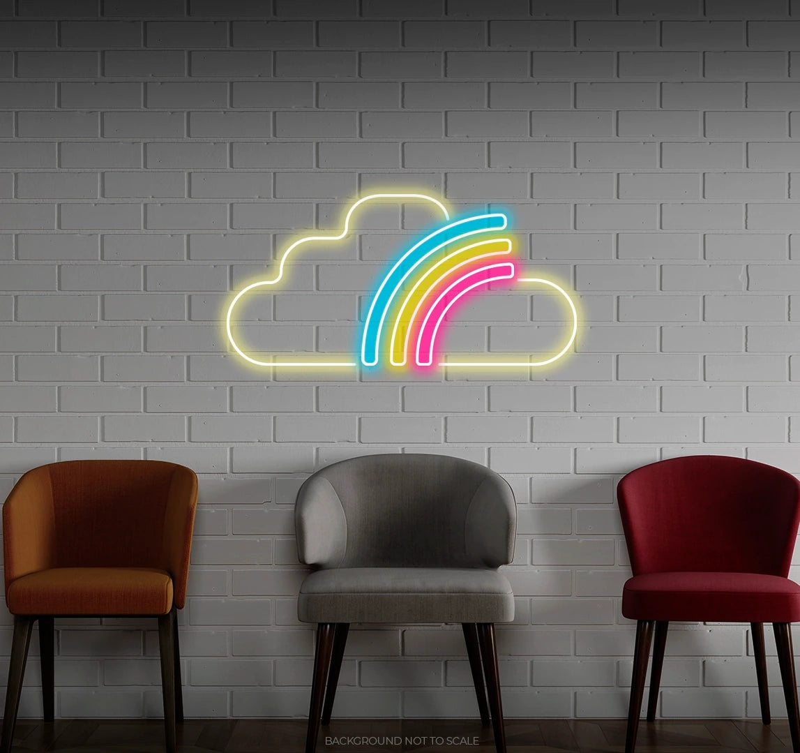 Cloud and rainbow ledneon