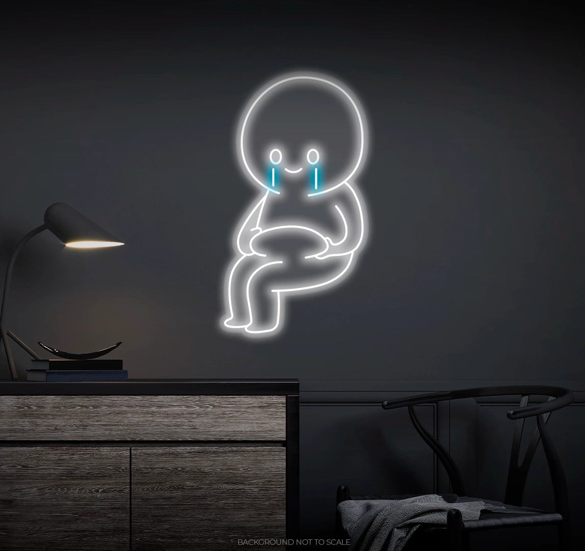 Crying man with belly Ledneon