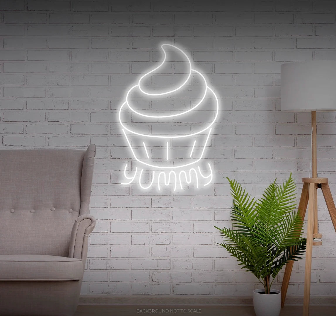 Cupcake yummy LED neon