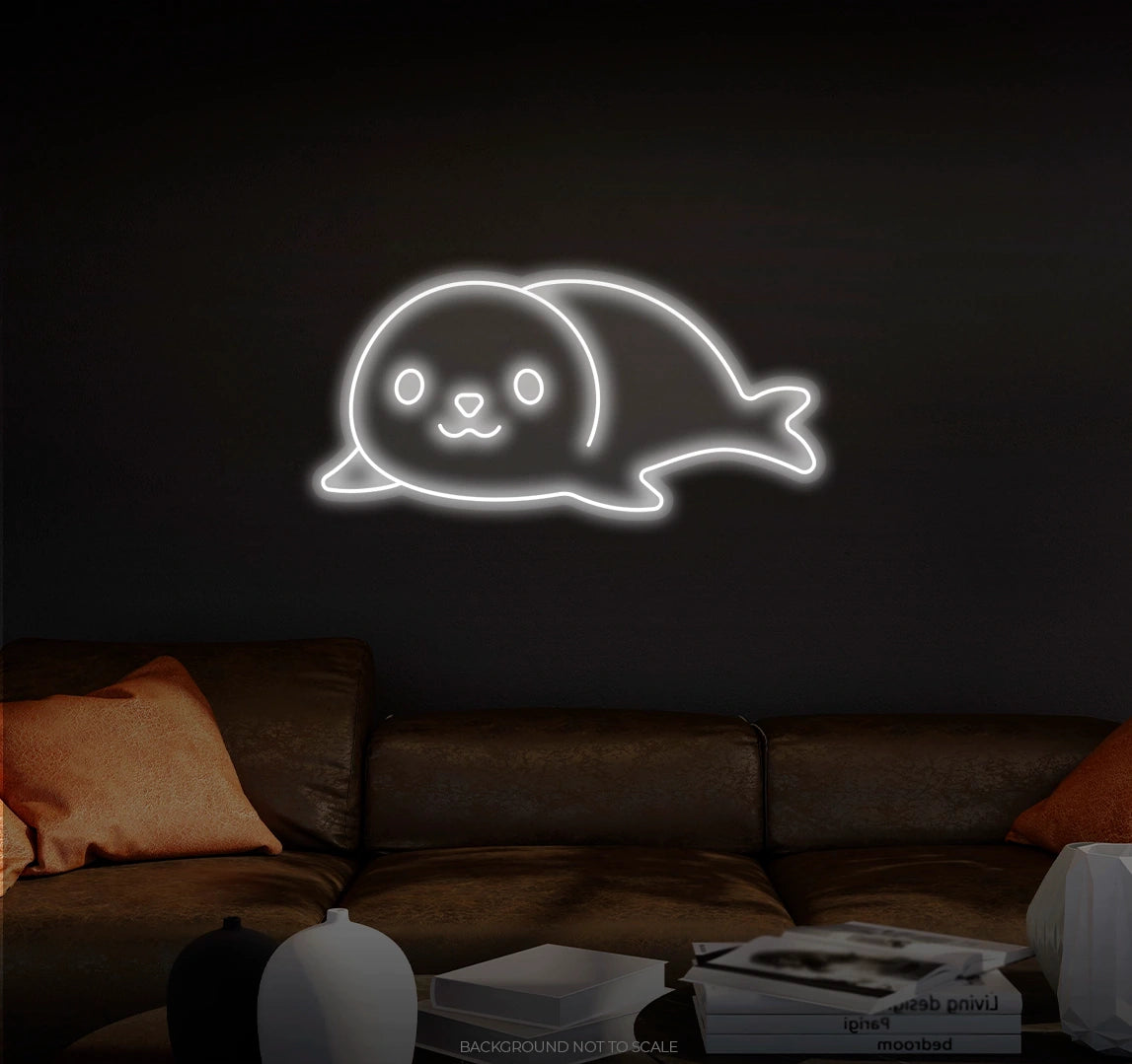 Cute Baby Seal LED neon