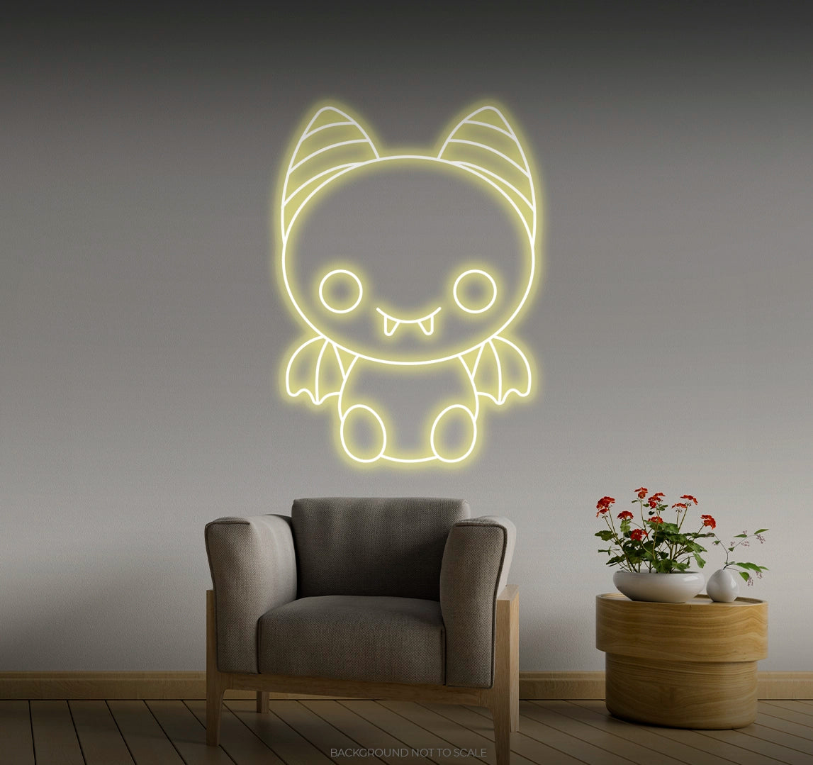 Cute bat LED neon