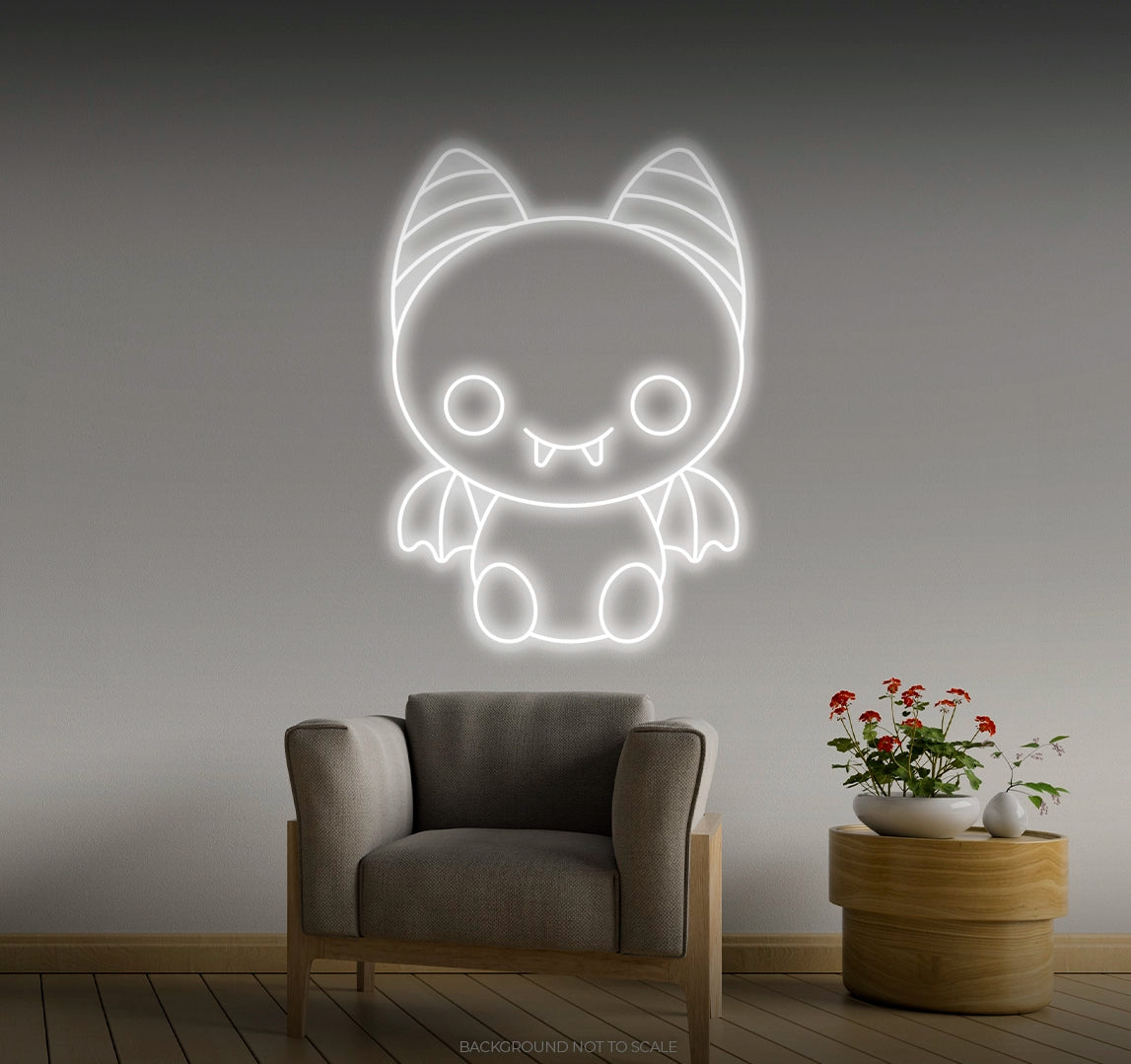 Cute bat LED neon