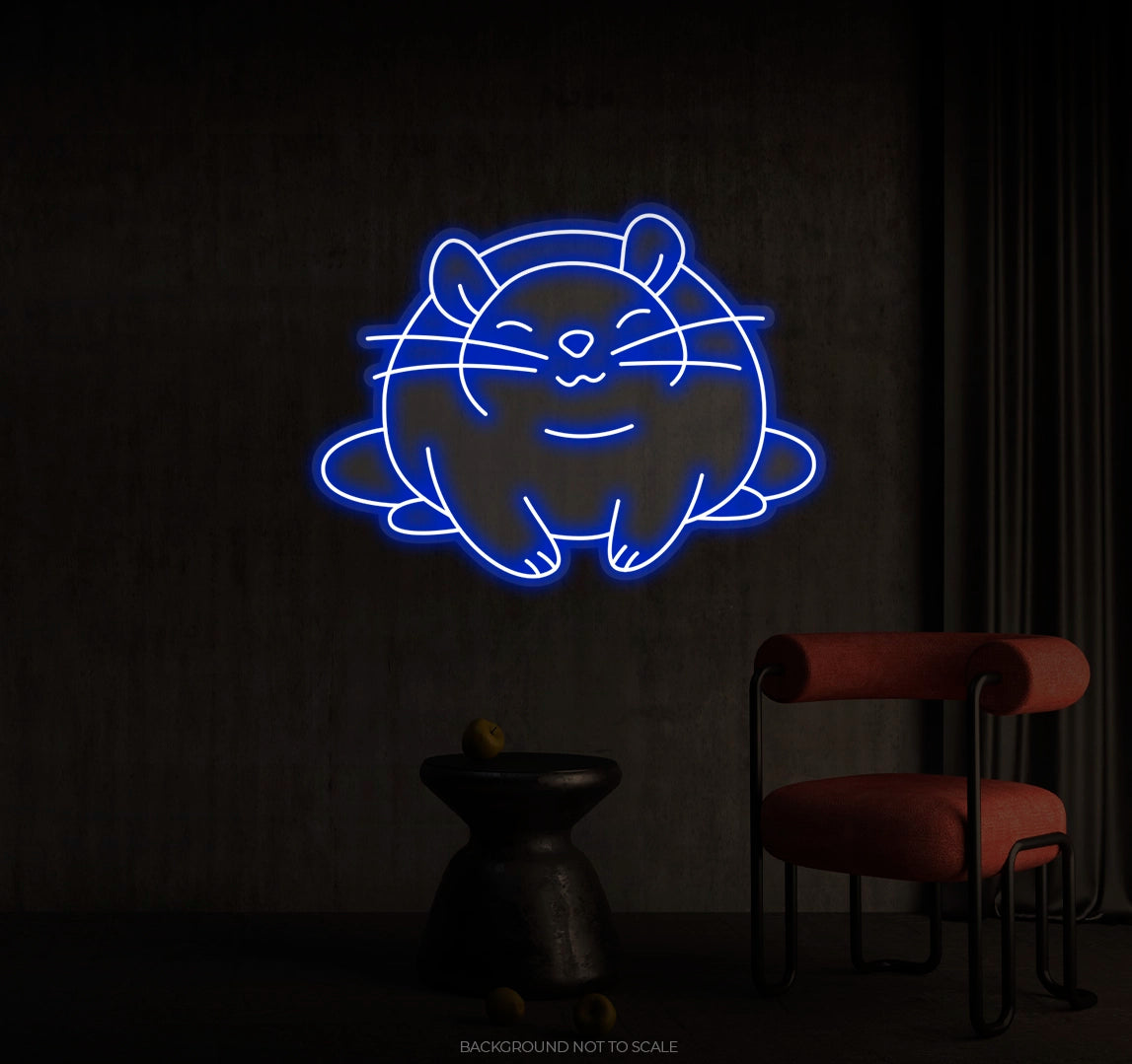 Cute Chubby Mouse LED neon