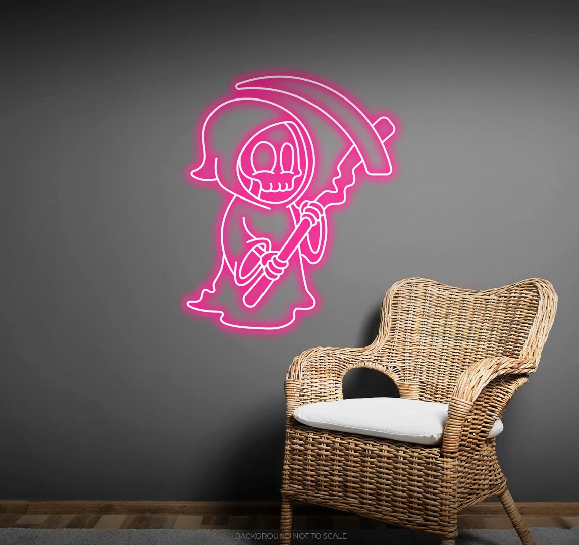 Cute death LED neon