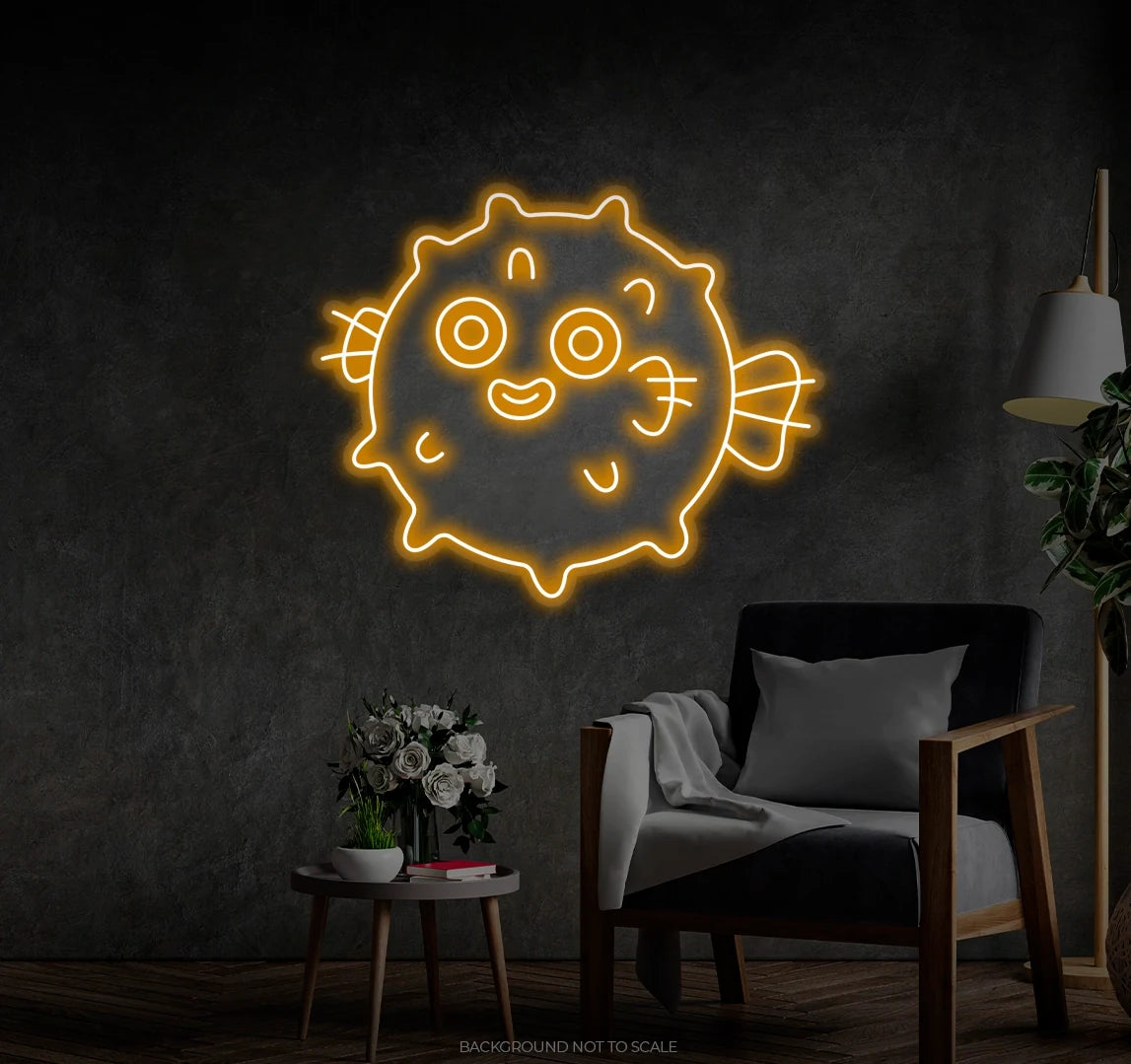 Cute puffer fish Ledneon