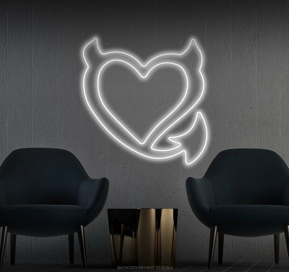 Devil heart LED neon