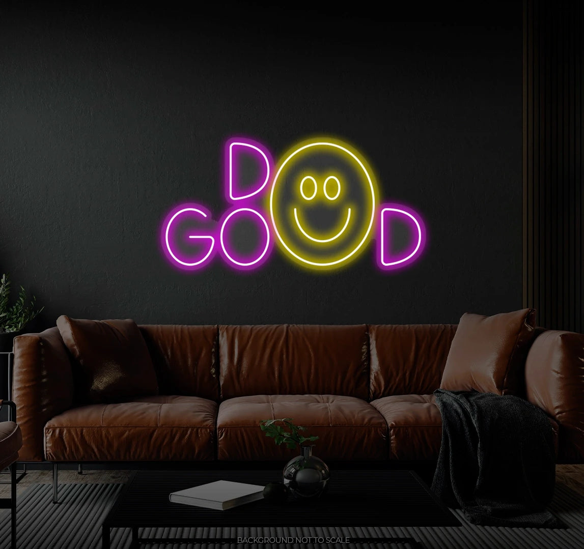 Do Good Smiley Face LED neon