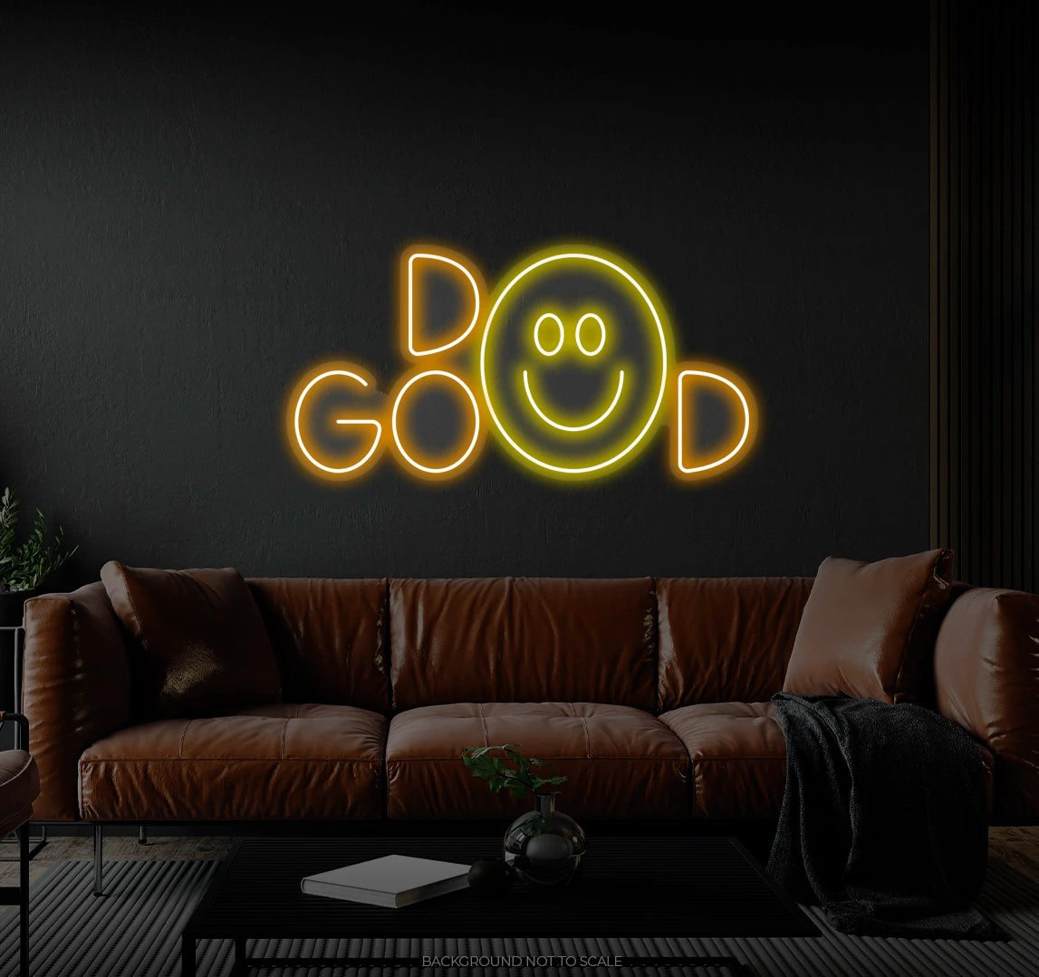 Do Good Smiley Face LED neon