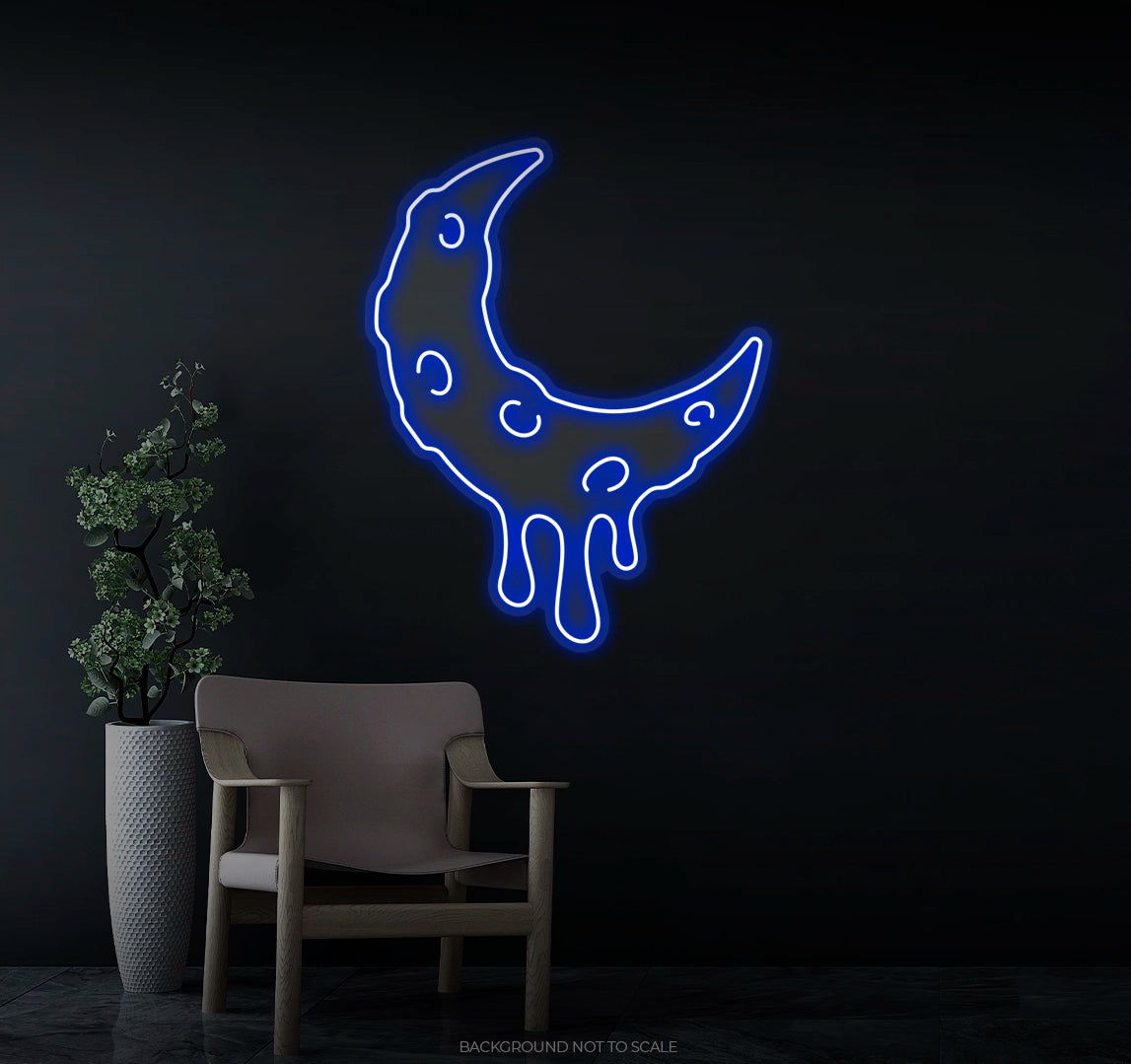 Dripping moon Ledneon