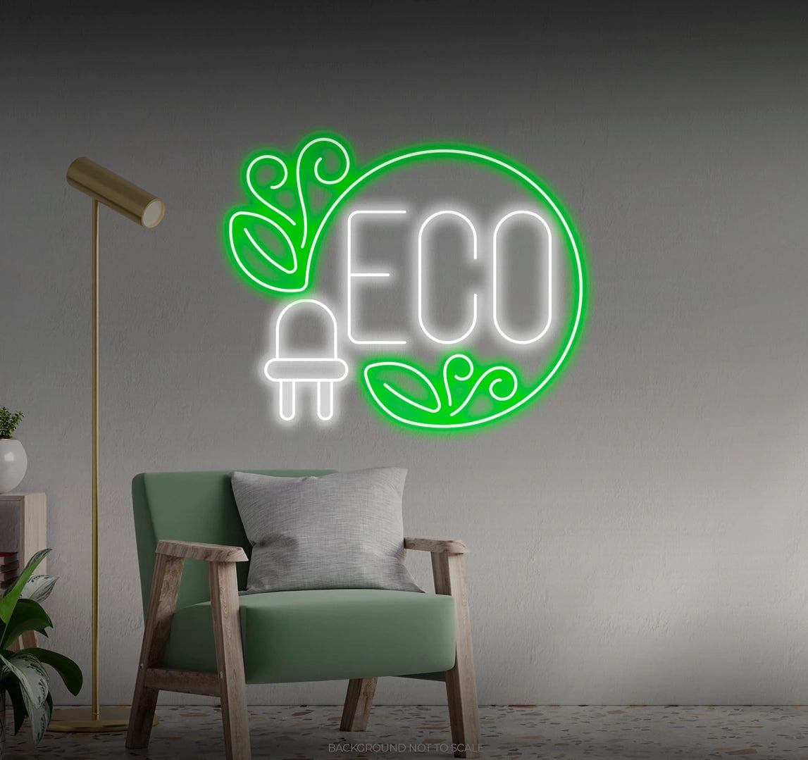 Eco plug circle LED neon