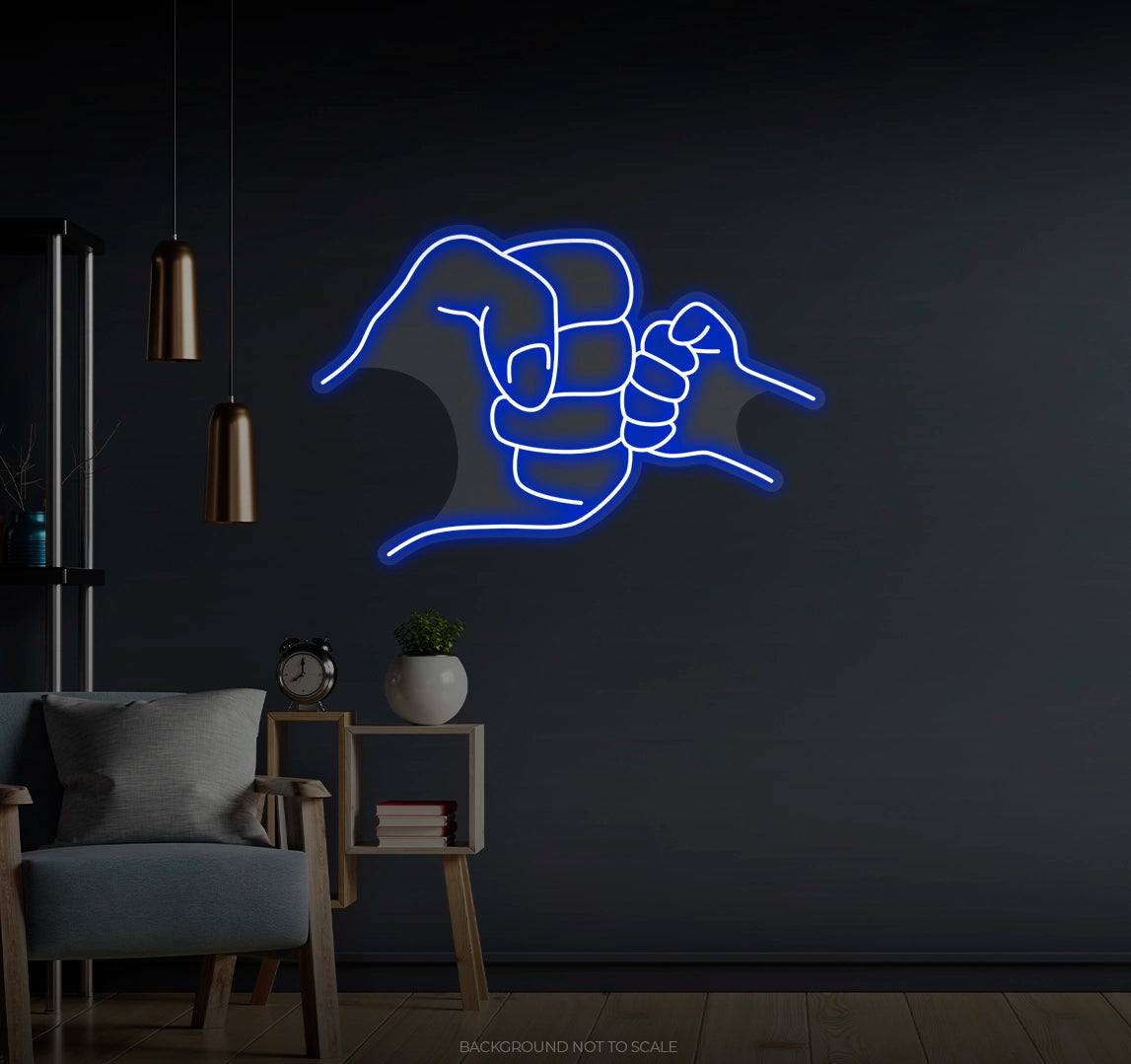 Father Son Fist Bumb LED neon