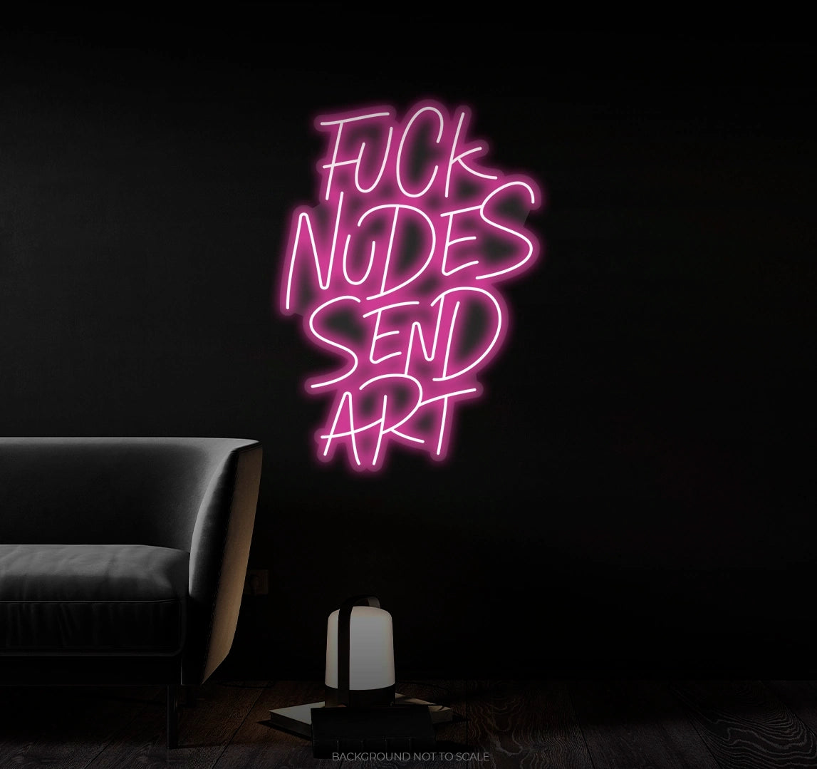 F*ck Nudes Send Art LED neon