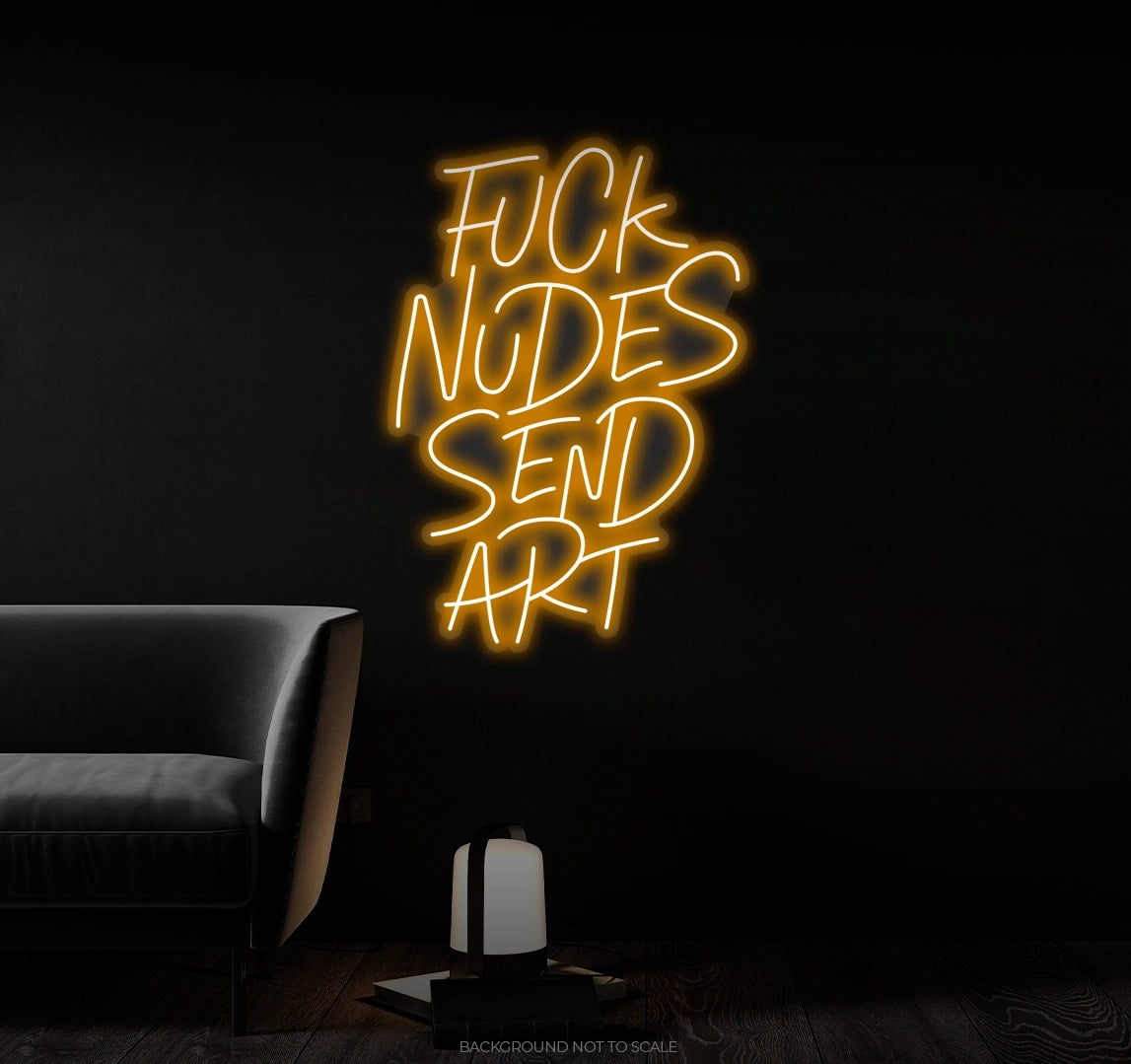 F*ck Nudes Send Art LED neon