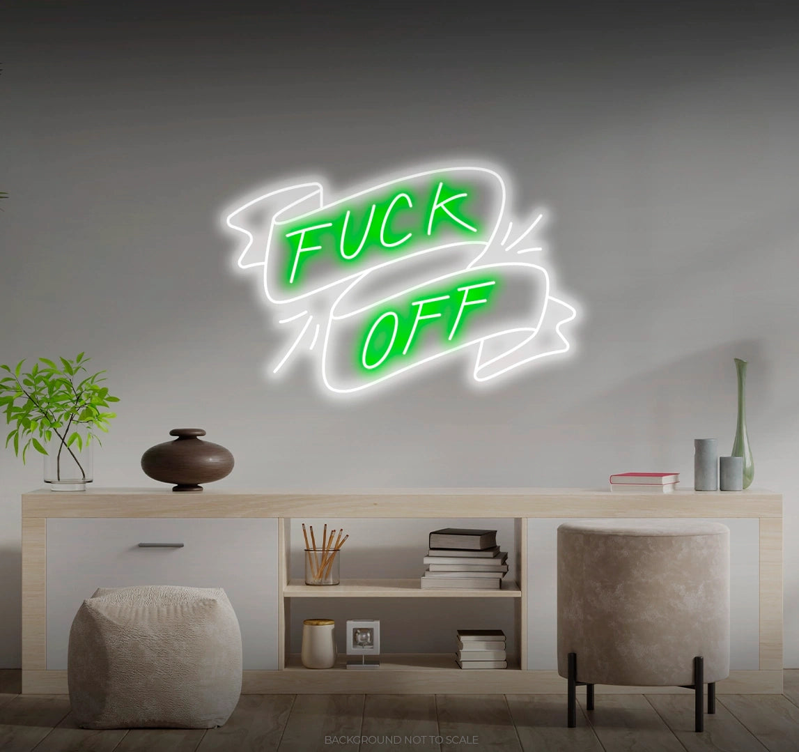 Fuck off ribbon LED neon