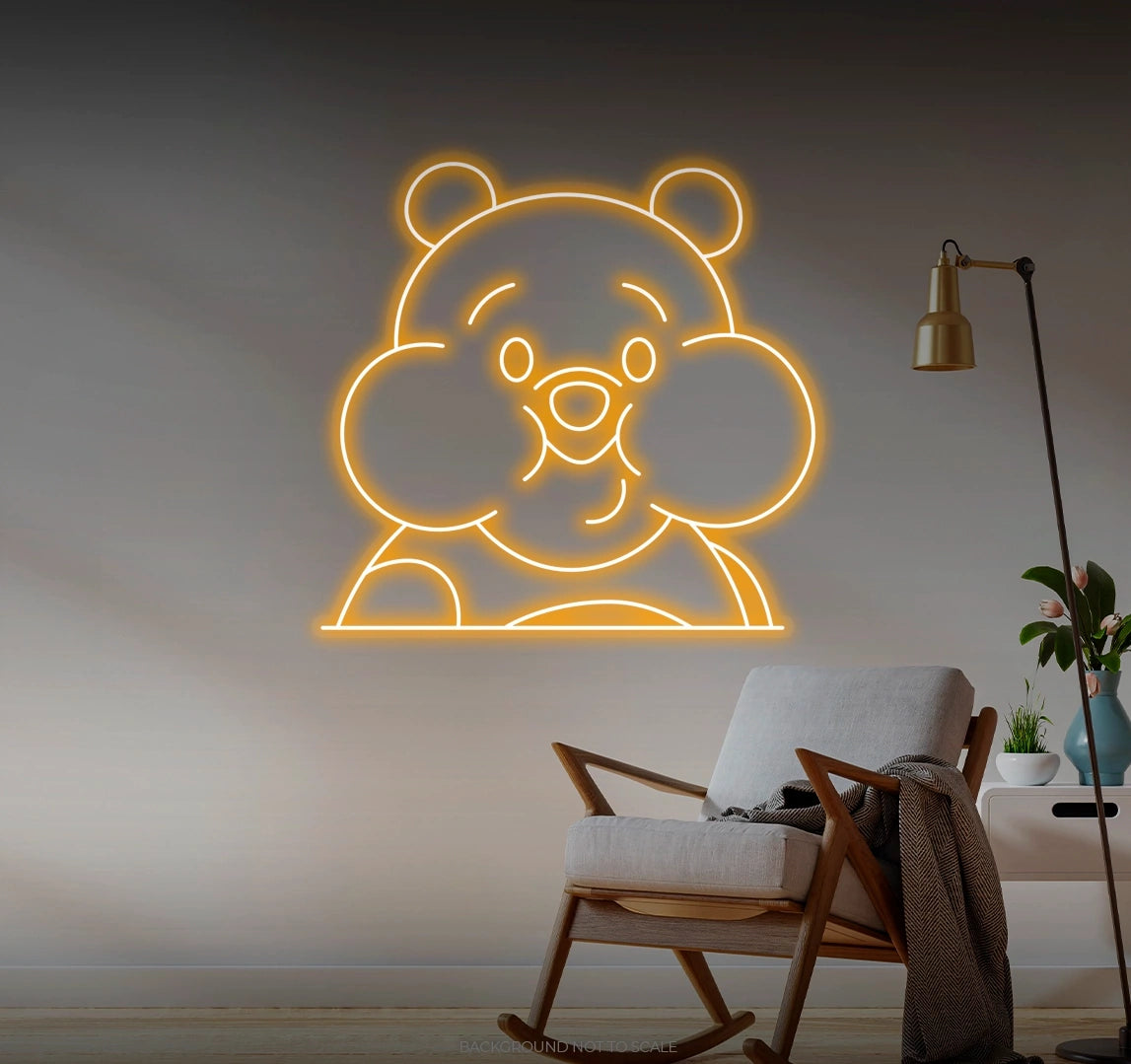 Full cheeks bear LED neon