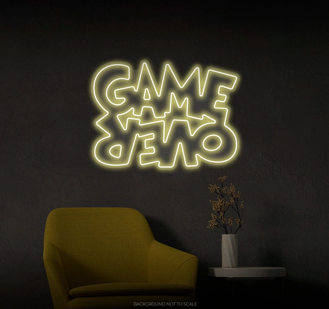 Game reverse over LED neon