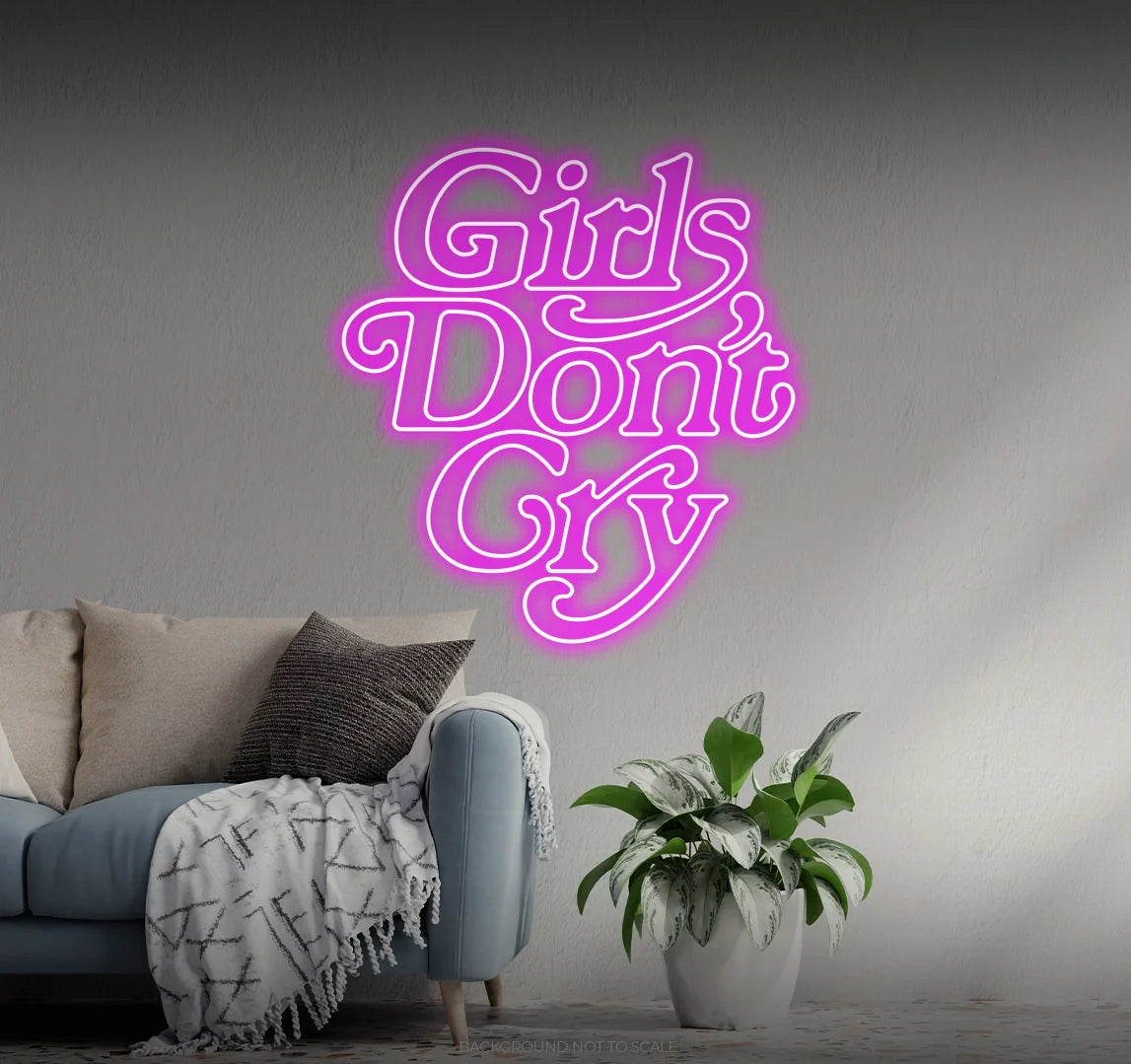 Girls don't cry LED neon