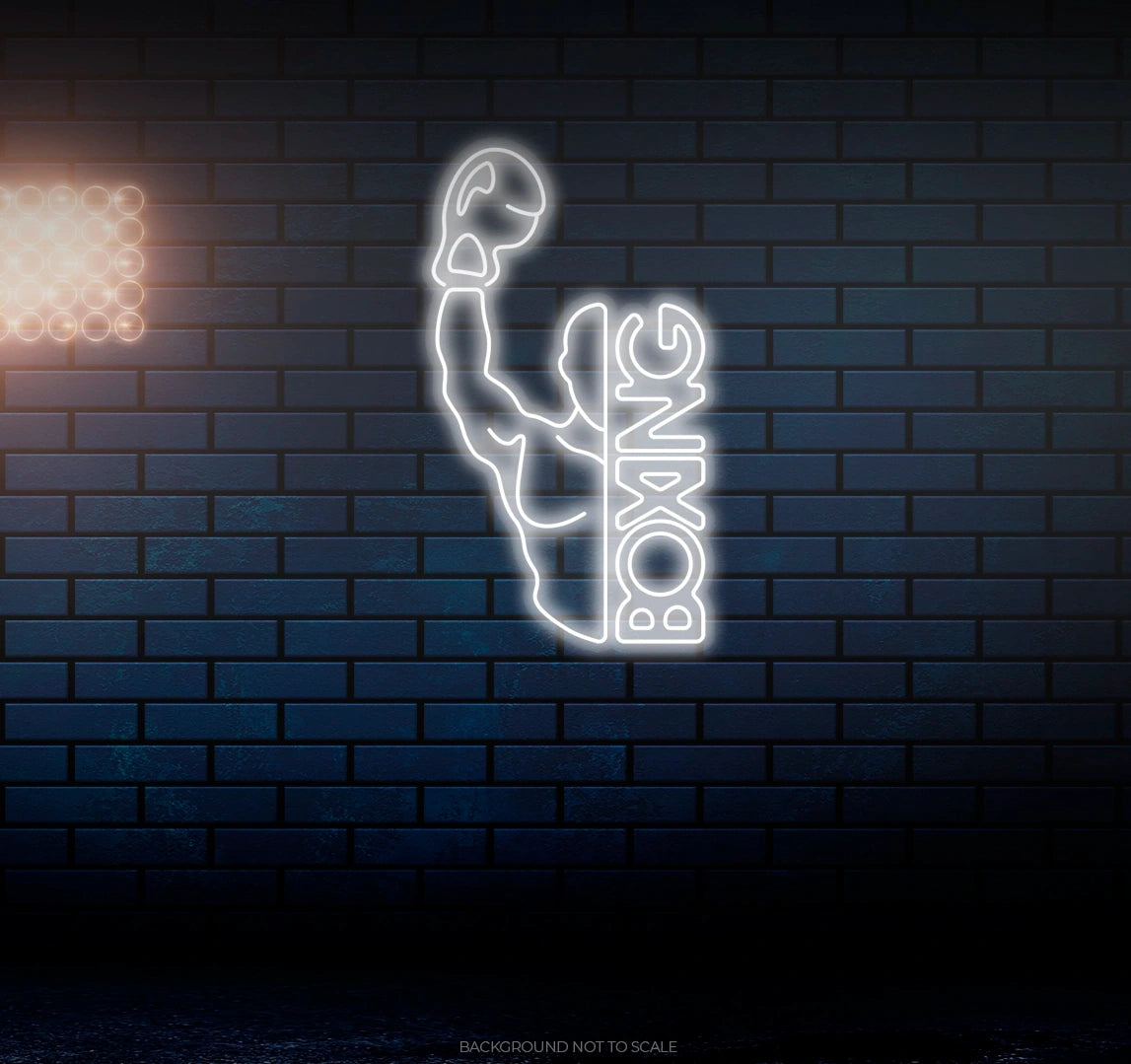 Half man boxing ledneon