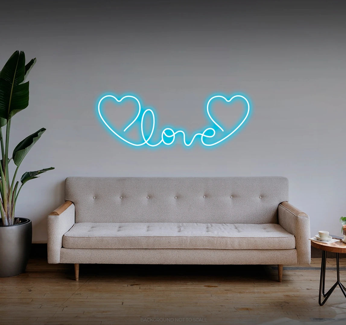 Heart love heart LED neon