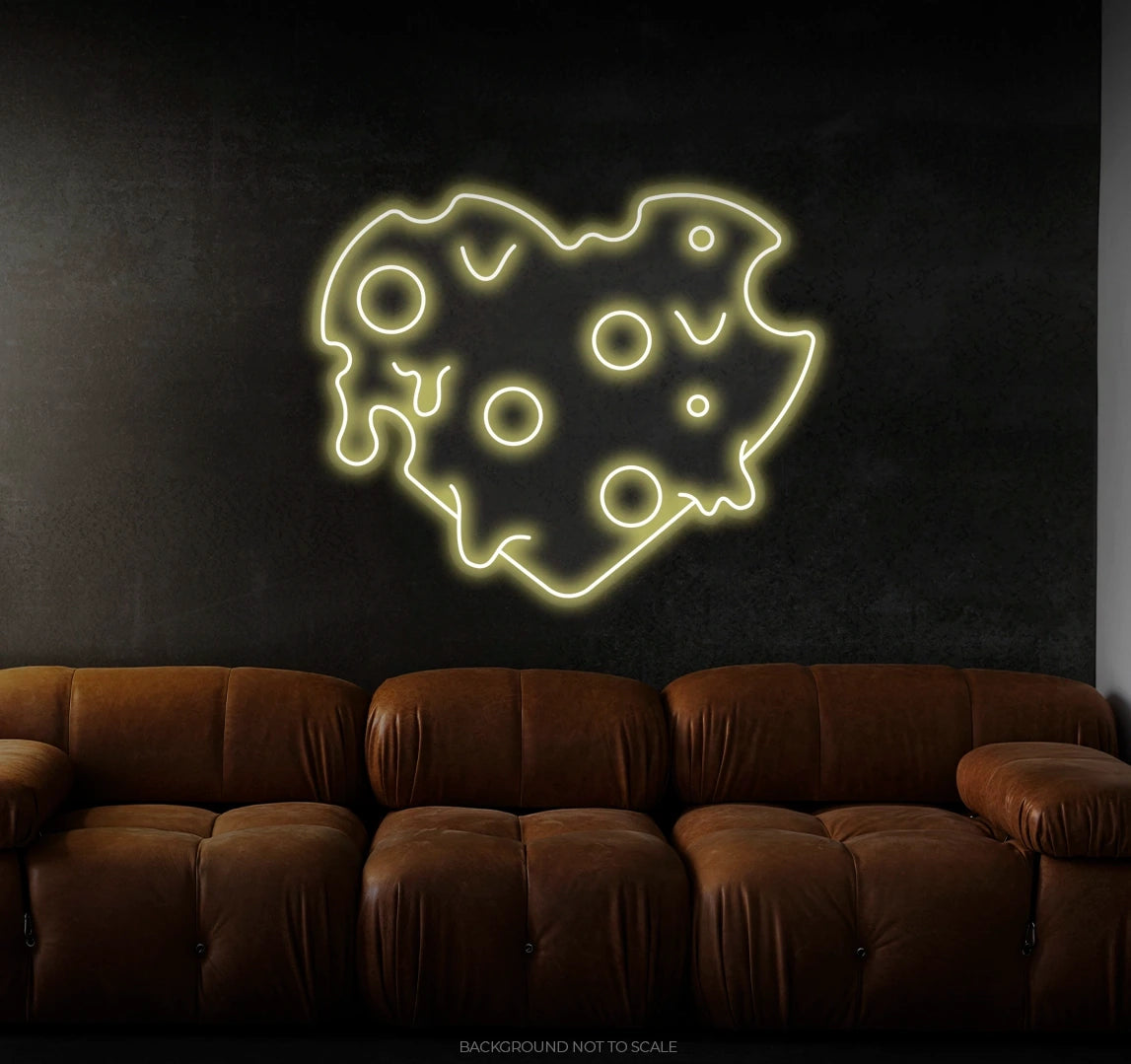 Heart of cheese LED neon