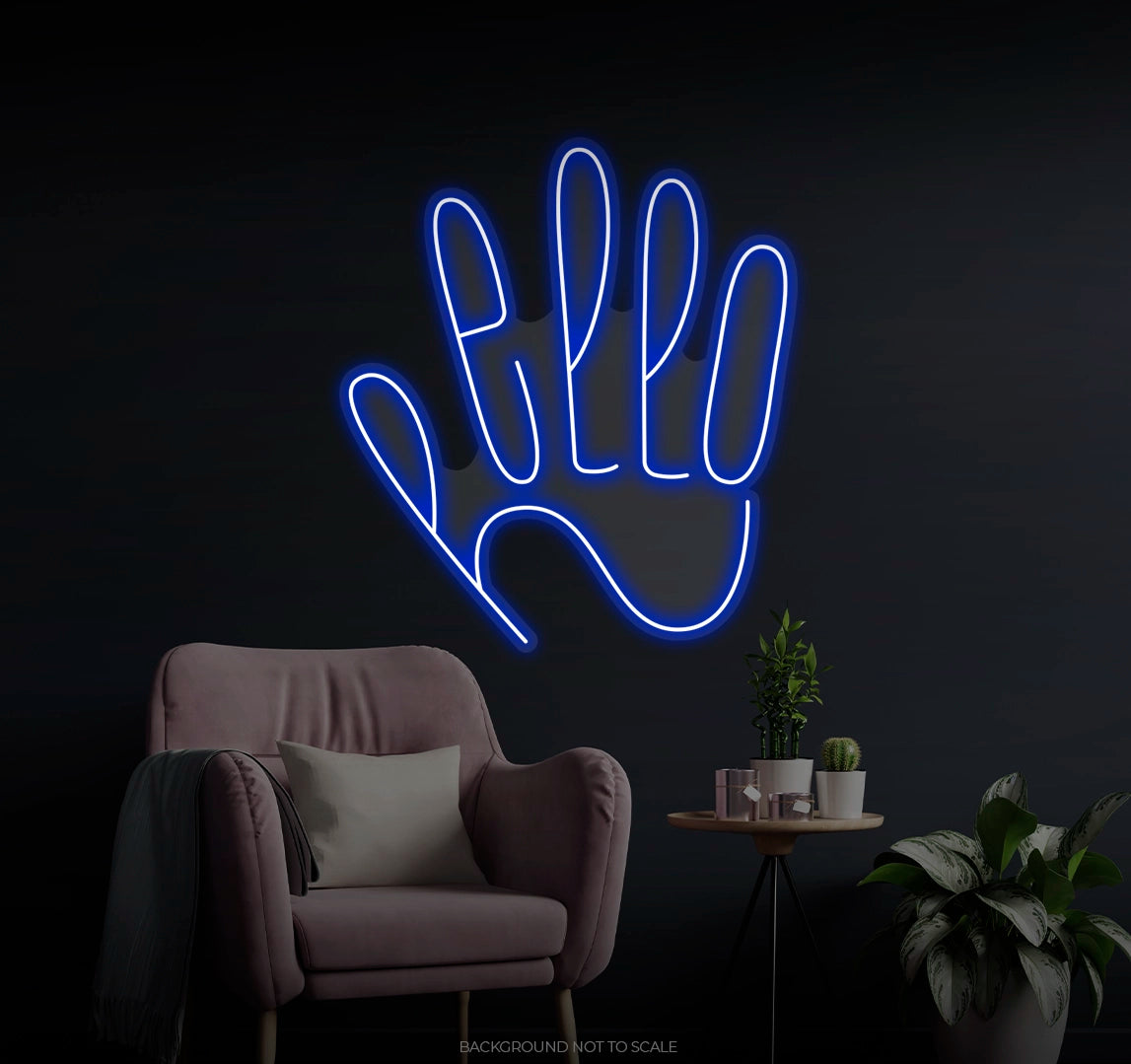 Hello hand Ledneon